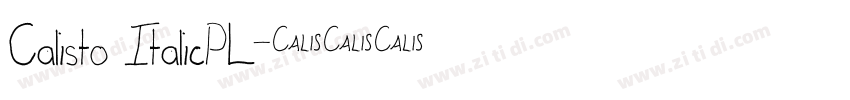 Calisto ItalicPL字体转换